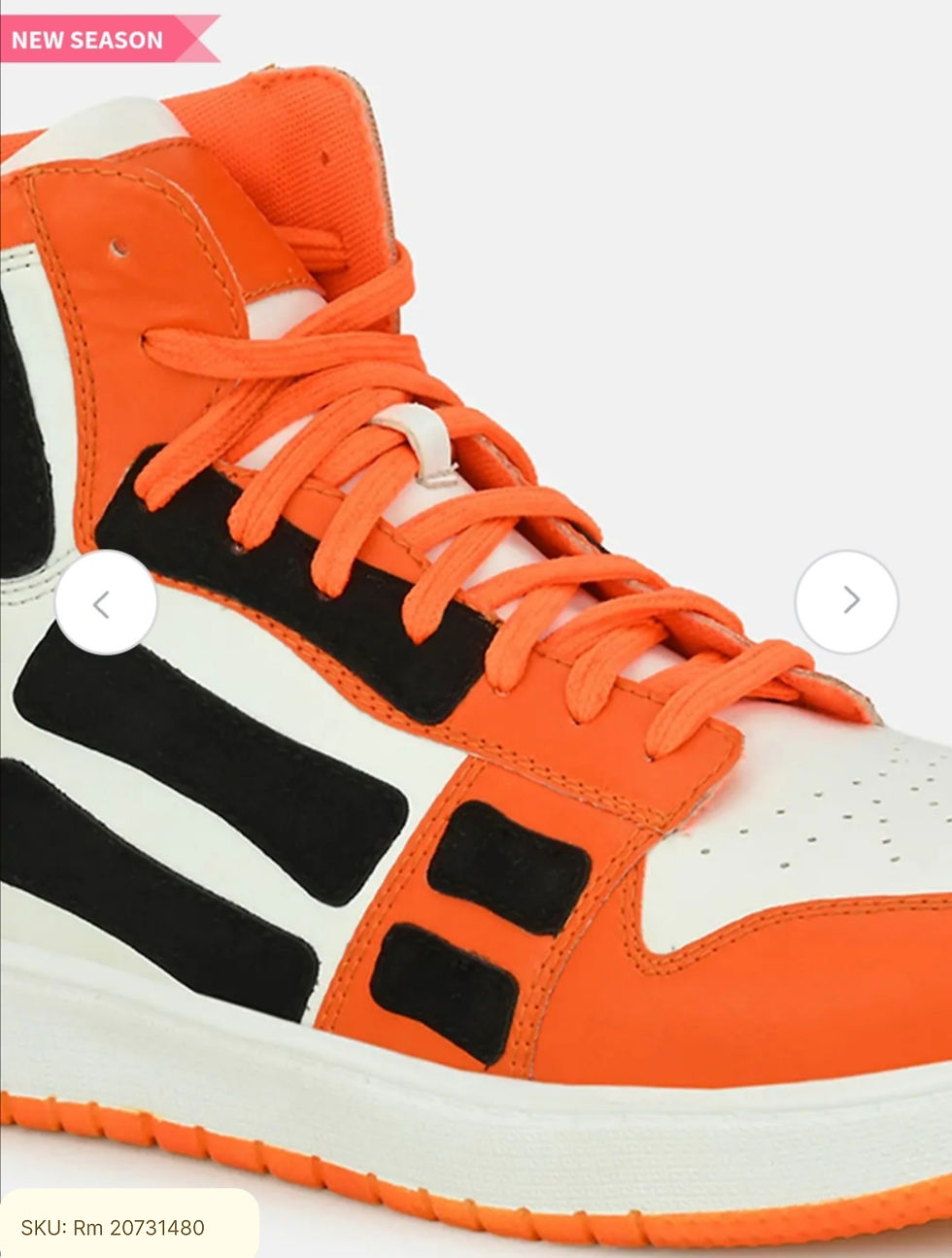 Thumbnail: Men Orange Colourblocked Sneakers