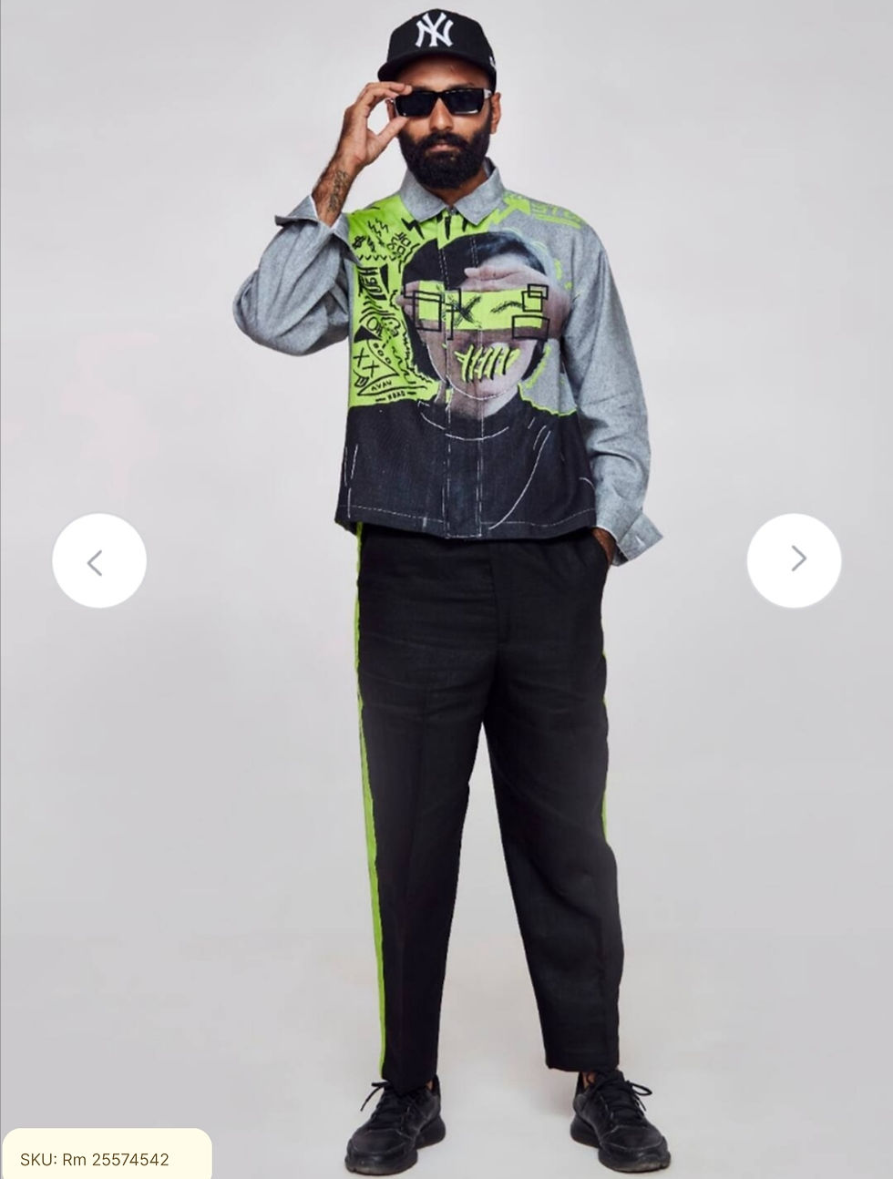 Thumbnail: Graphic Printed Linen Casual Shirt