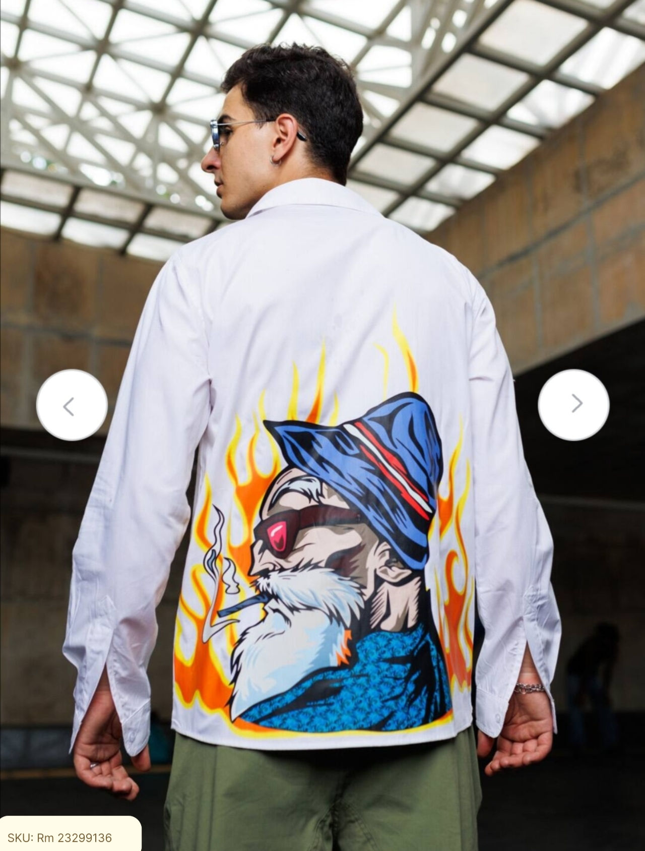 Cotton Relaxed Graphic Printed Casual Shirt