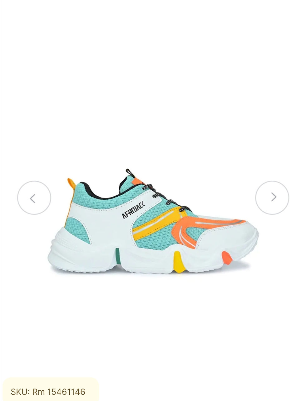 Thumbnail: Men Green & White Woven Design Sneakers