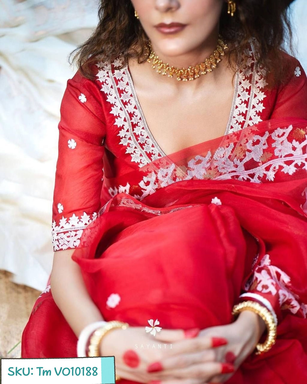 Thumbnail: Red Beautiful Saree