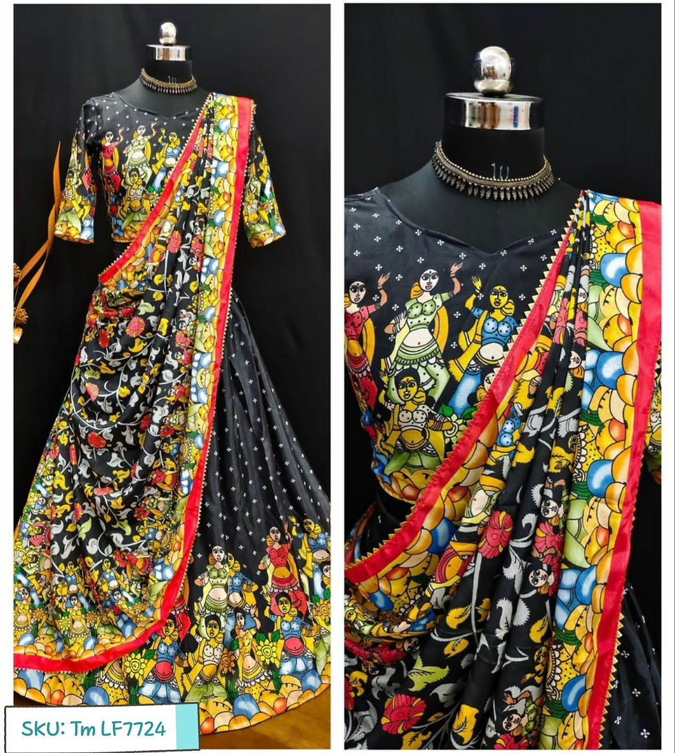 Thumbnail: Trending Now: Kalamkari Lehenga Choli Designs Stealing the Limelight