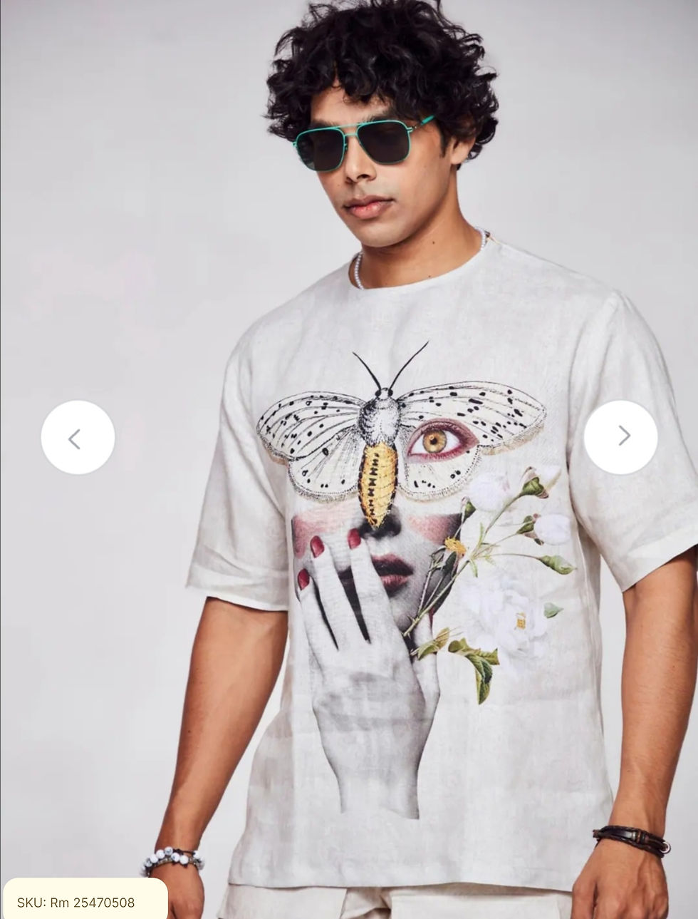 Thumbnail: Graphic Printed Linen T-shirt