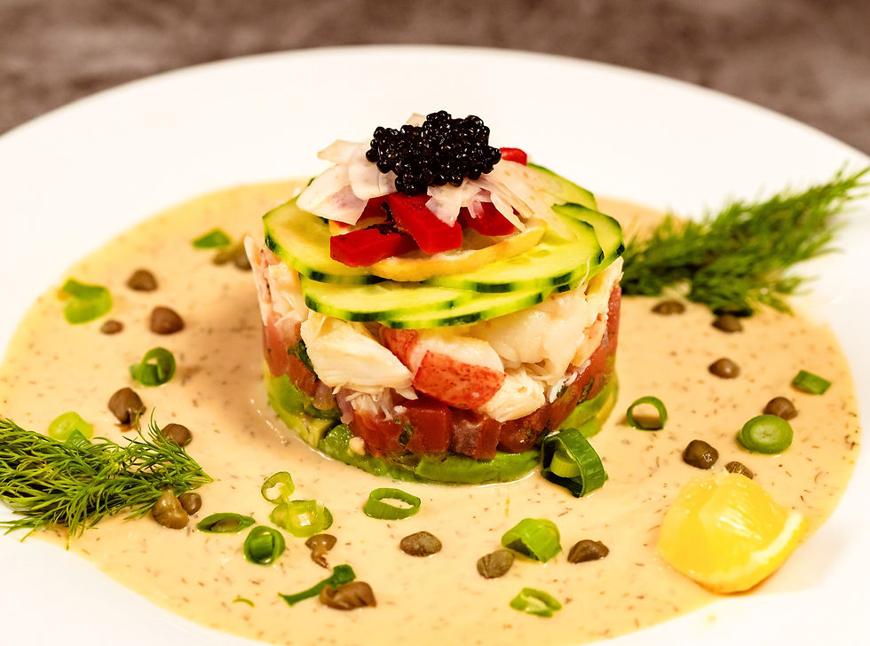 Lobster Crab Louie with Mustard Dill Sauce