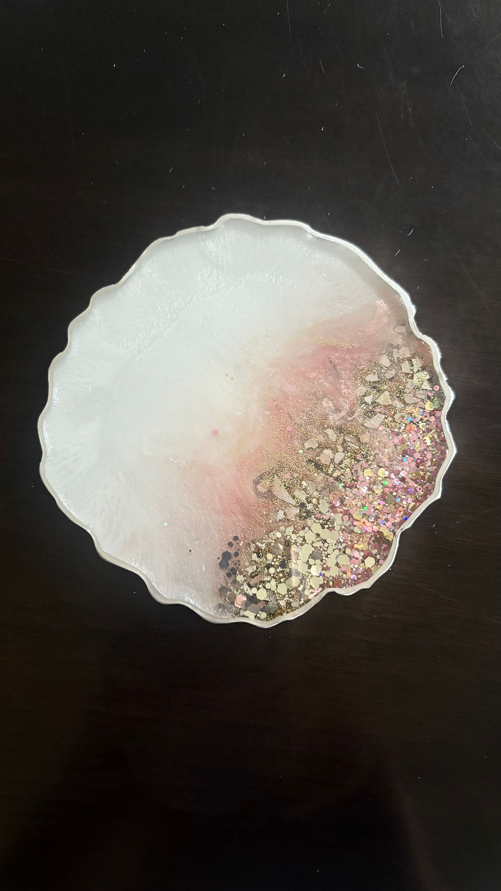 Thumbnail: Pink, White and all that glitters...Coaster set of 4- C203129
