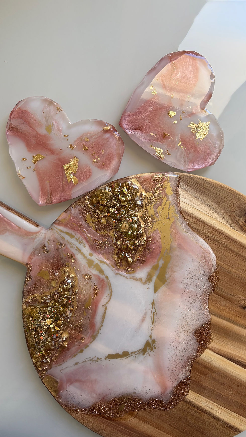 Thumbnail: Blush/Pearl & Gold Marble Board- B203051