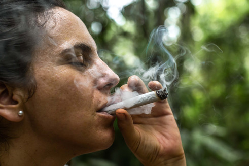 woman smoking