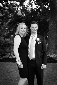 groom with mom family wedding photo