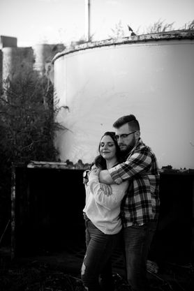 Silo City Buffalo couples engagement photo shoot