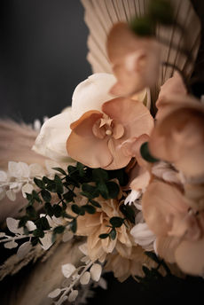 close up of neutral colored florals