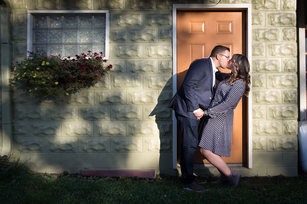 formal couple engagement photo Elm St East Aurora NY