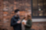 intimate cobblestone district Buffalo Labatt Brew House bar engagement session 