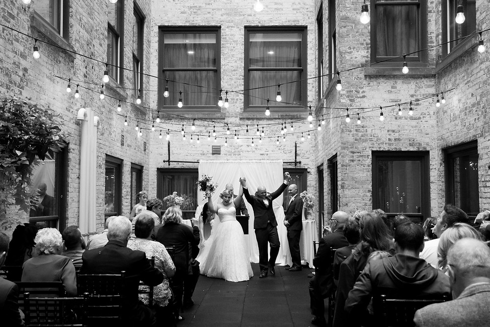 hotel lafayette courtyard wedding ceremony Buffalo NY top modern venues