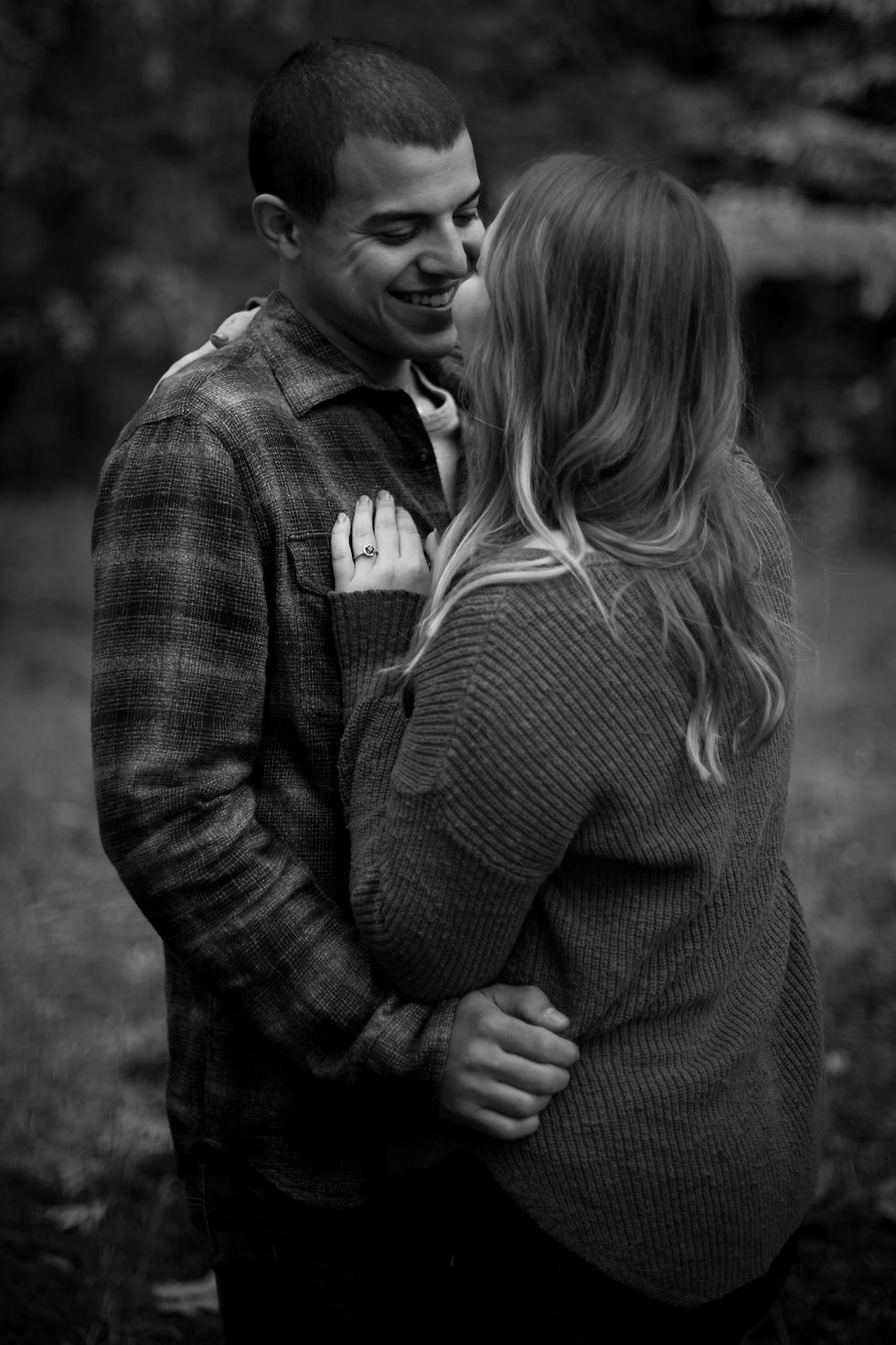 intimate couples engagement photo session at Chestnut Ridge Orchard Park NY
