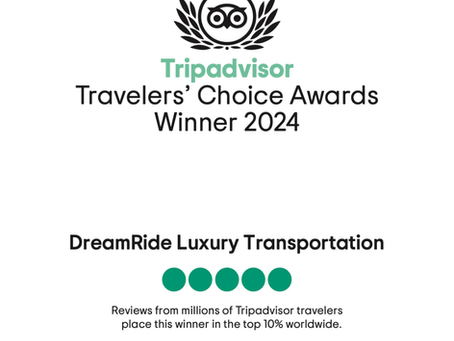 DreamRide’s Award-Winning Luxury Transportation: TripAdvisor Travelers’ Choice Award 2024