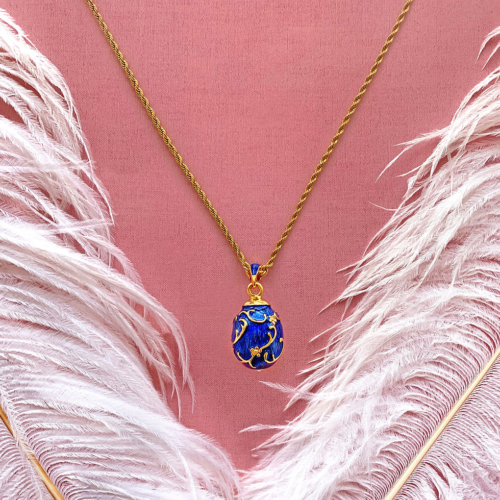 Thumbnail: Classic Blue Faberge Necklace
