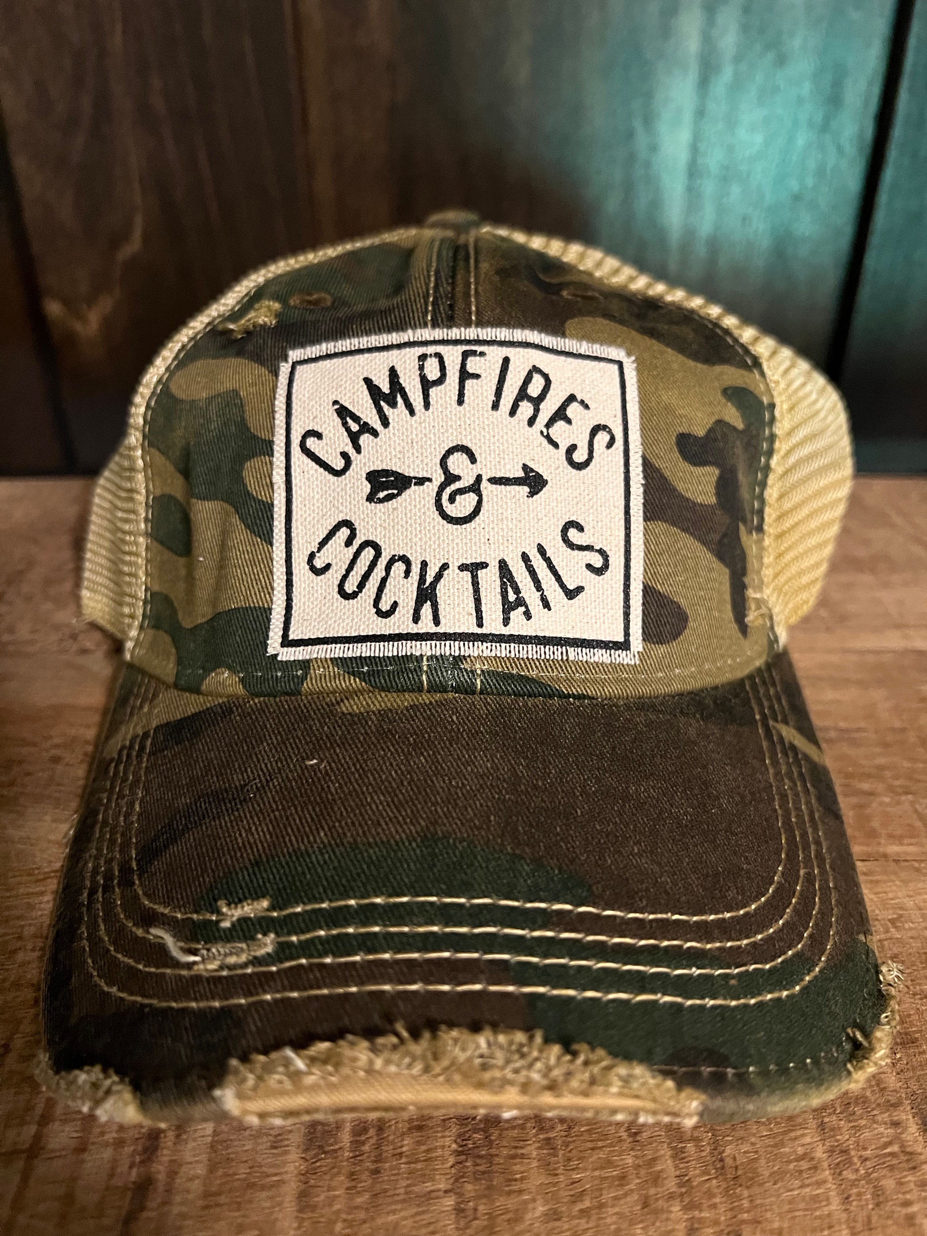 Campfires & Cocktails Camo hat