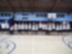 Dads line up at Saint Nicholas Catholic School's Annual Dads vs. Grads basketball game; St. Nicholas School has a great parent community!