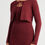 Thumbnail: Chic Two-Piece Knit Dress with Front Tie Cardigan
