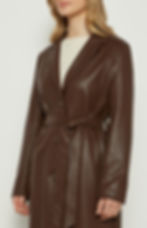 Thumbnail: Faux Leather Longline Coat