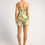 Thumbnail: Watercolour Destination Print Strapless Playsuit