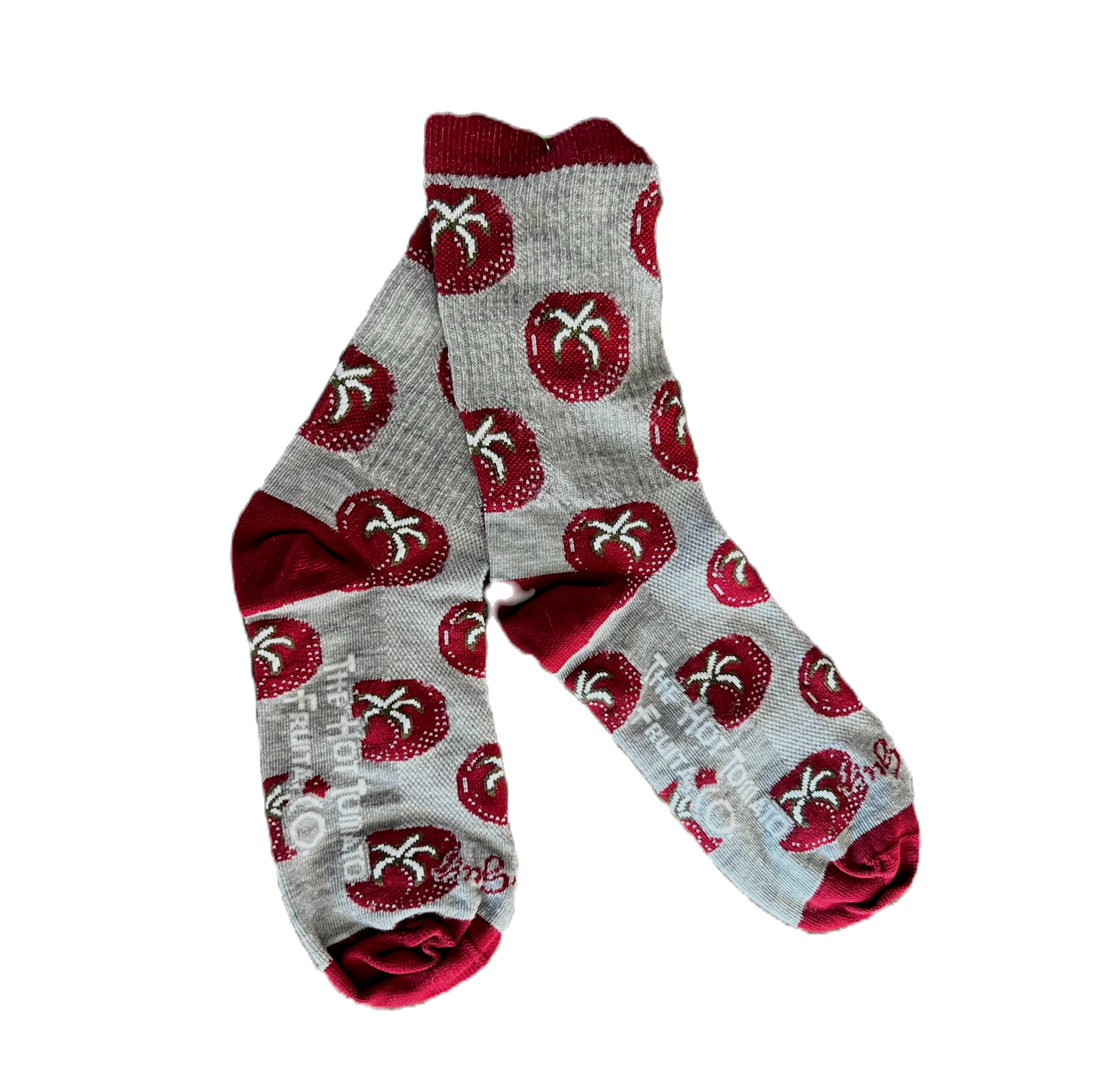 Grey and Red Tomato Socks