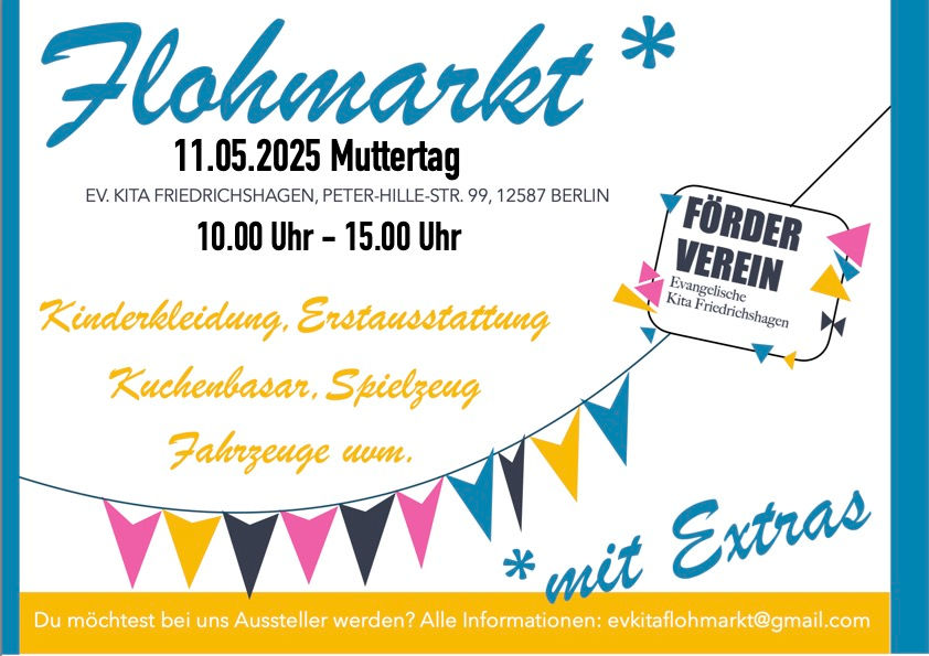 11.05.2025 Frühlingsflohmarkt der evangelische Kita Friedrichshagen