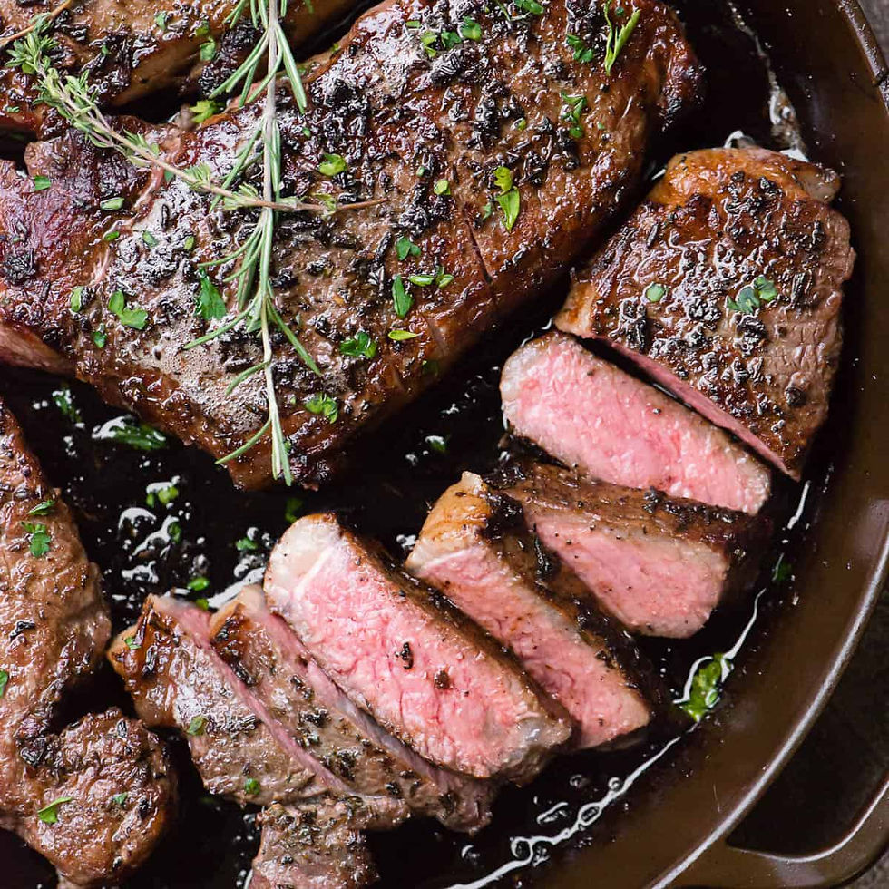 Dinner: New York Steak Carving Station Calabrian Chili Chicken Pesto Pasta House Vegetables Salad Bar Bread Dessert
