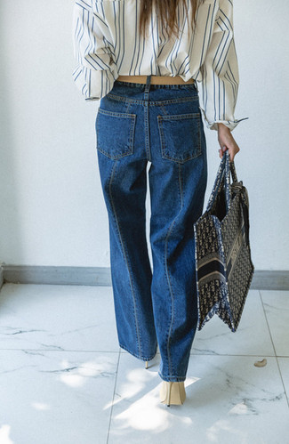 パンツ andequal back slit curve denim pants M back slit curve denim pants – andequal