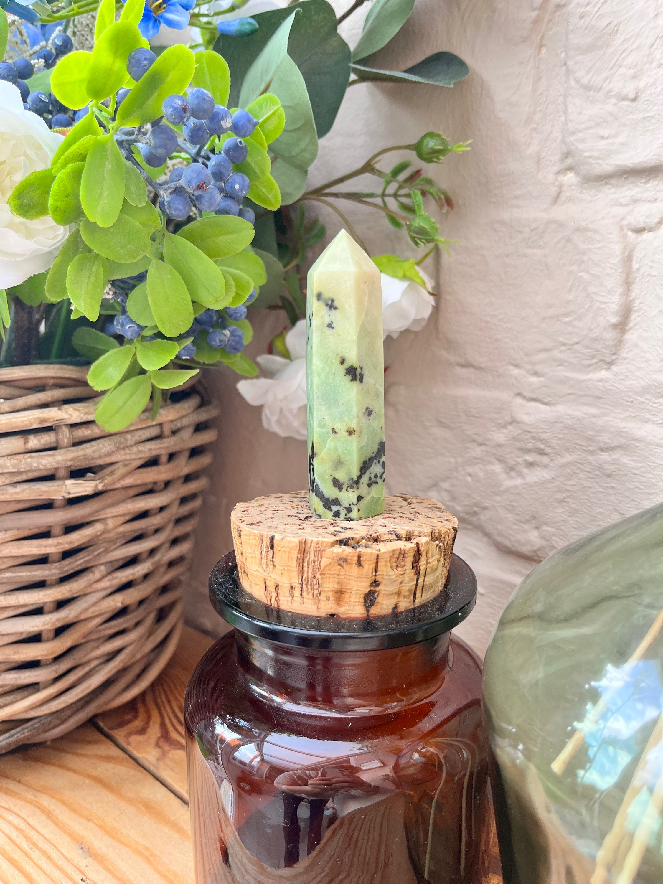 Obélisque - Jade & Pyrite