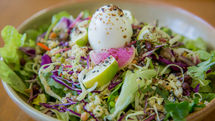 A balanced meal Quinoa egg nest salad