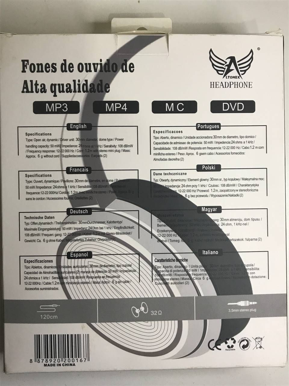 Miniatura: Fones Altomex A-16 Alta qualidade