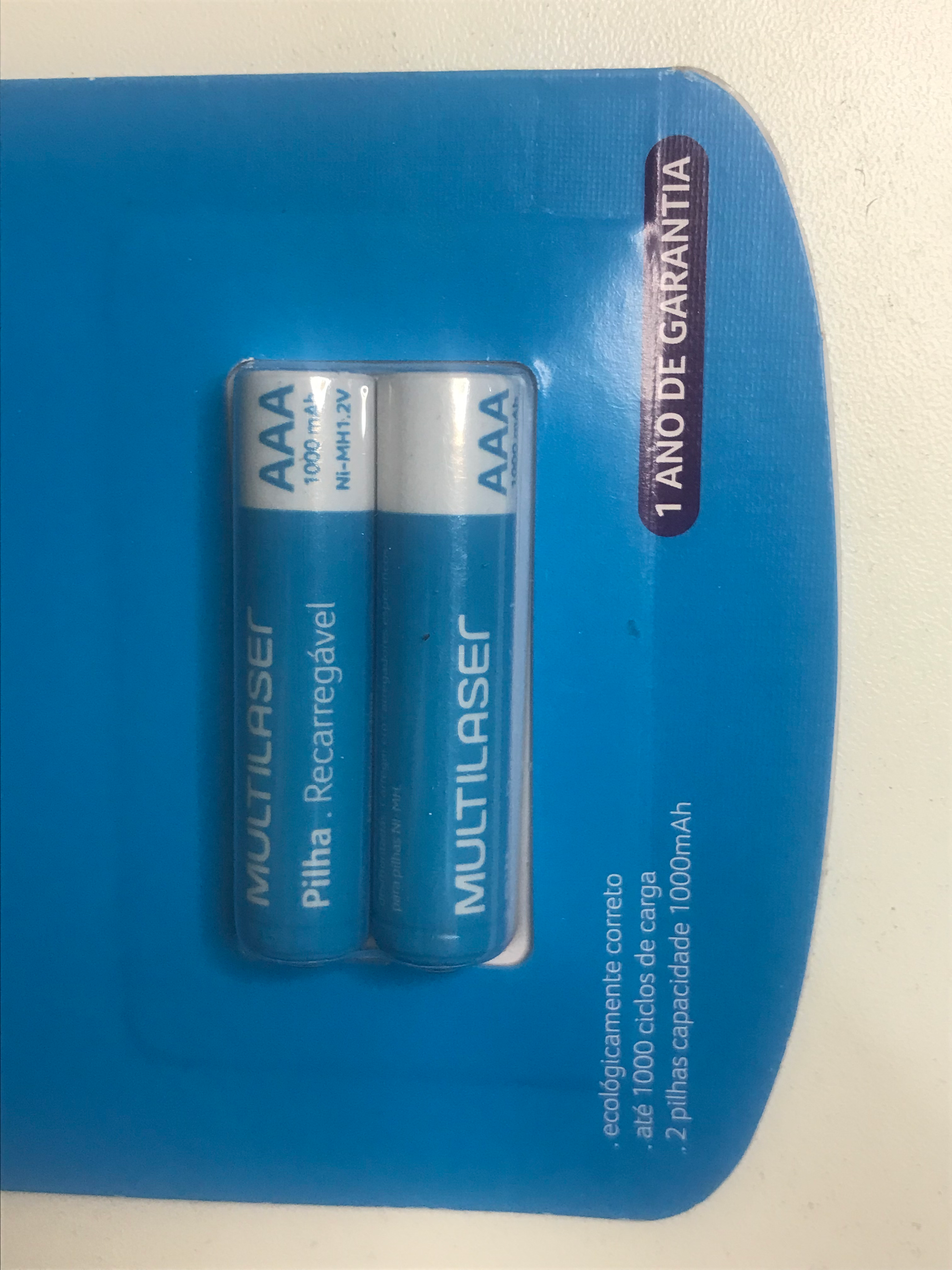 Pilhas recarregáveis Multilaser 2 unidades AAA