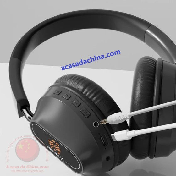 Fone sem fio com display digital