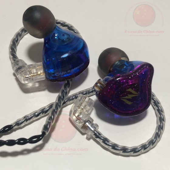 Miniatura: Fone com fio AK6 PRO azul/roxo