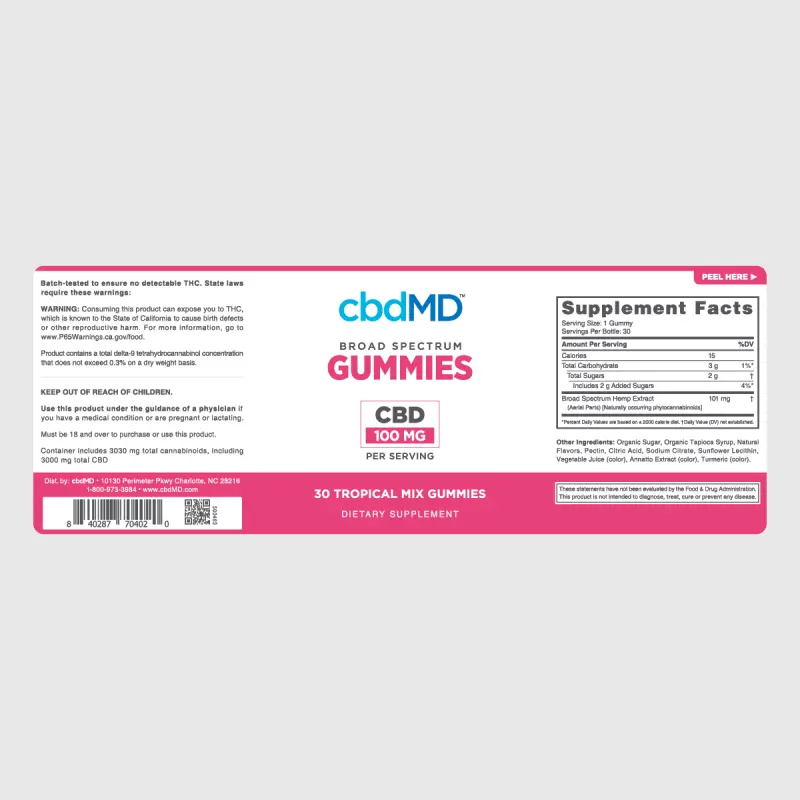 Thumbnail: Hemp-derived CBD Gummies Tropical Mix