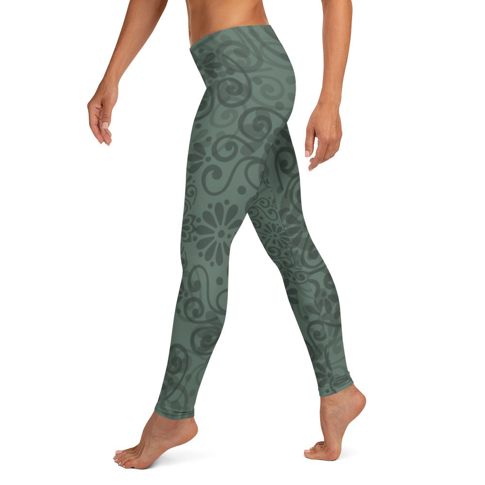Mandala Green Leggings