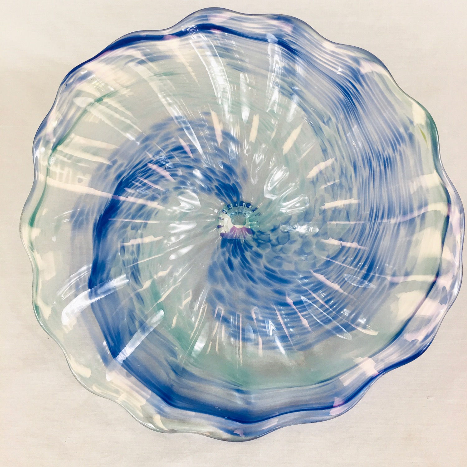 Blue and Turquoise Wall Plate