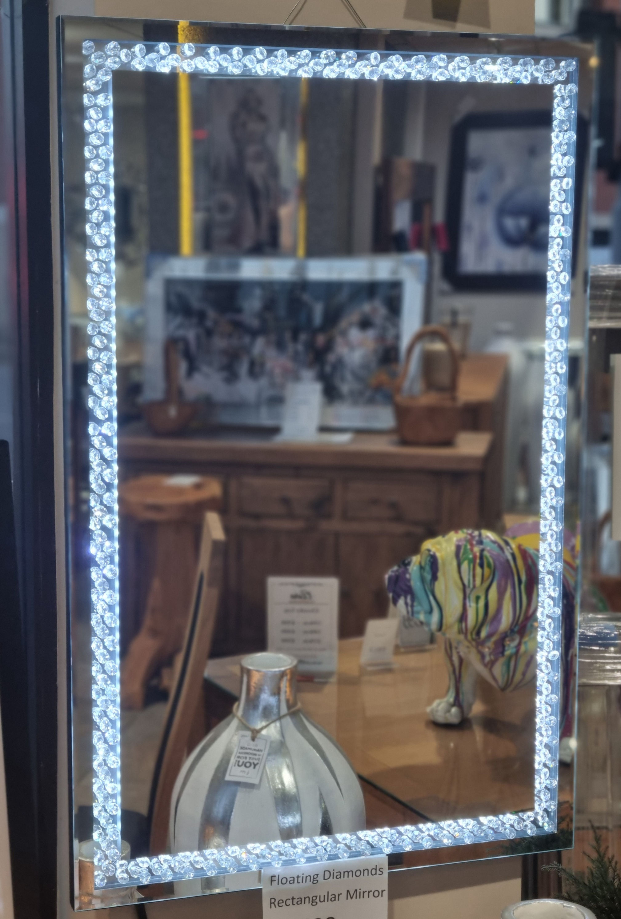 Floating Crystals LED Mirror