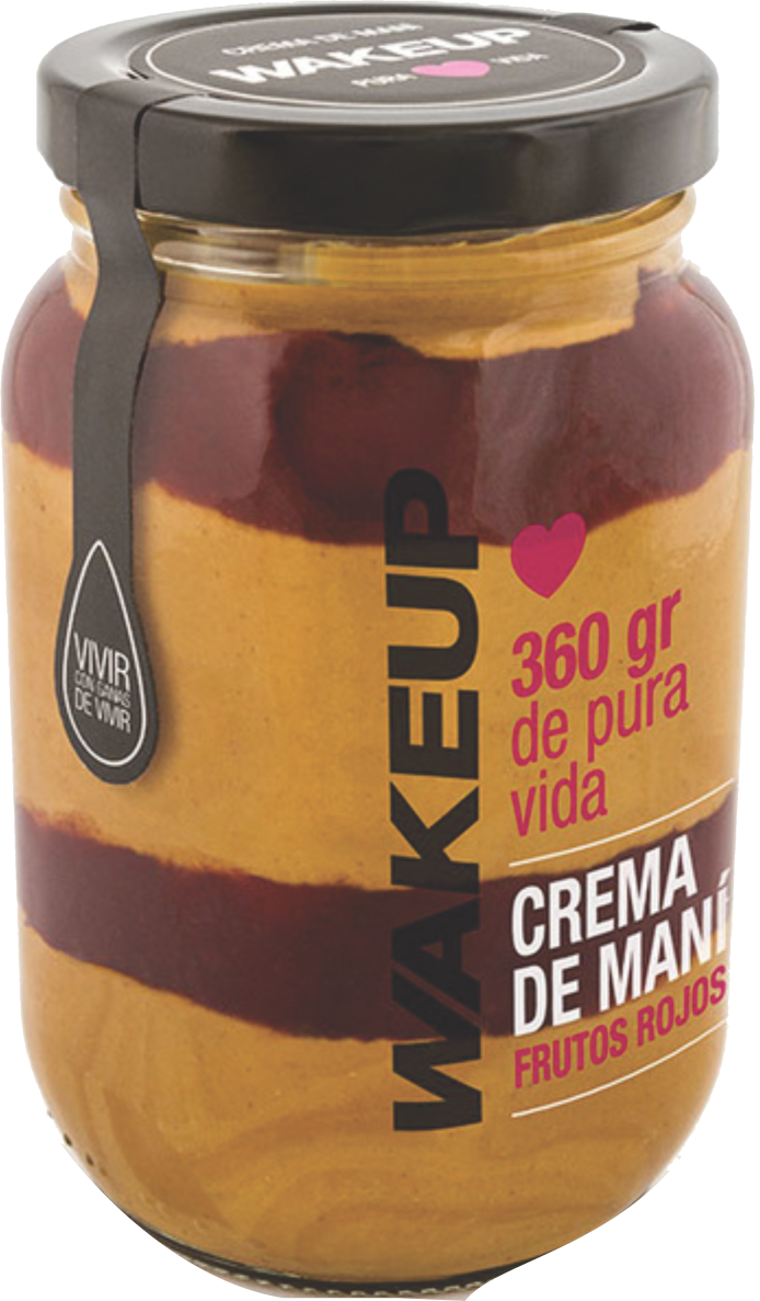 Crema de Maní con Frutos Rojos