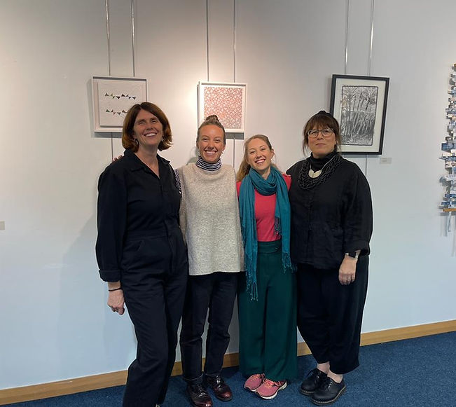 This image depicts the fours artists in the exhibition