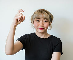 woman doing sign language
