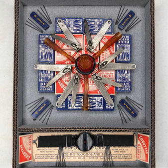 Recycled memorabilia from the 1940"s , memorabilia art, recycled collage art 