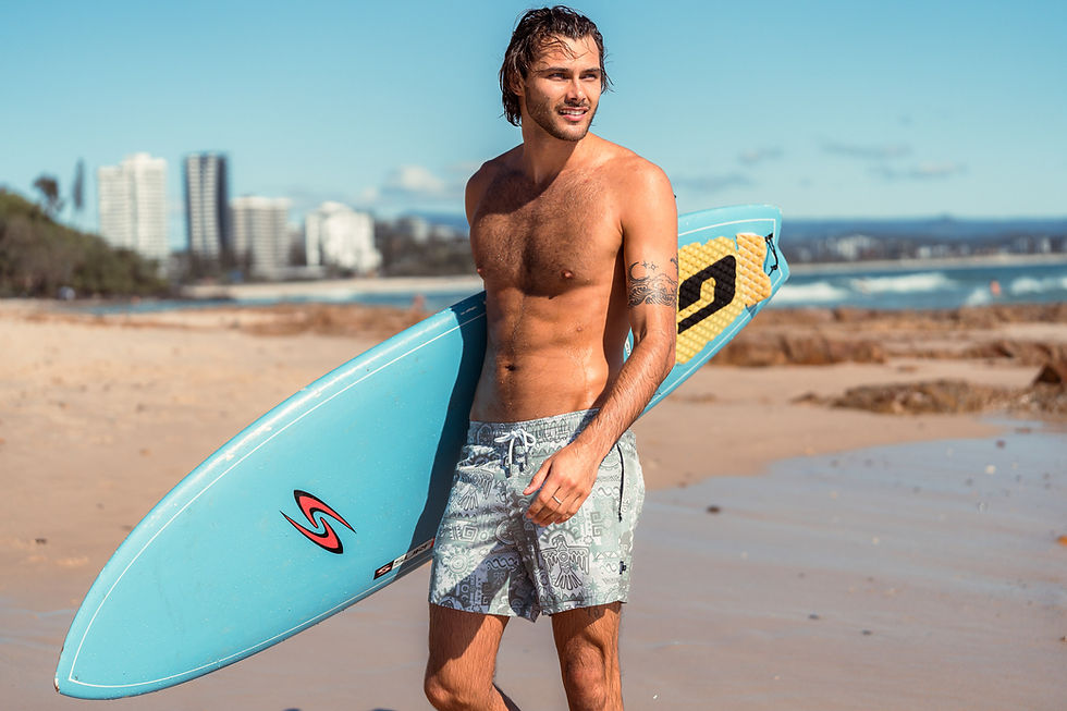 2025 Maamgic Male Swimwear Campaign shot by Velours Media on the Goldcoast at Coolangatta.