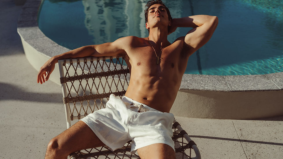 2025 Maamgic Male Swimwear Campaign shot by Velours Media on the Goldcoast at Eve Residences.