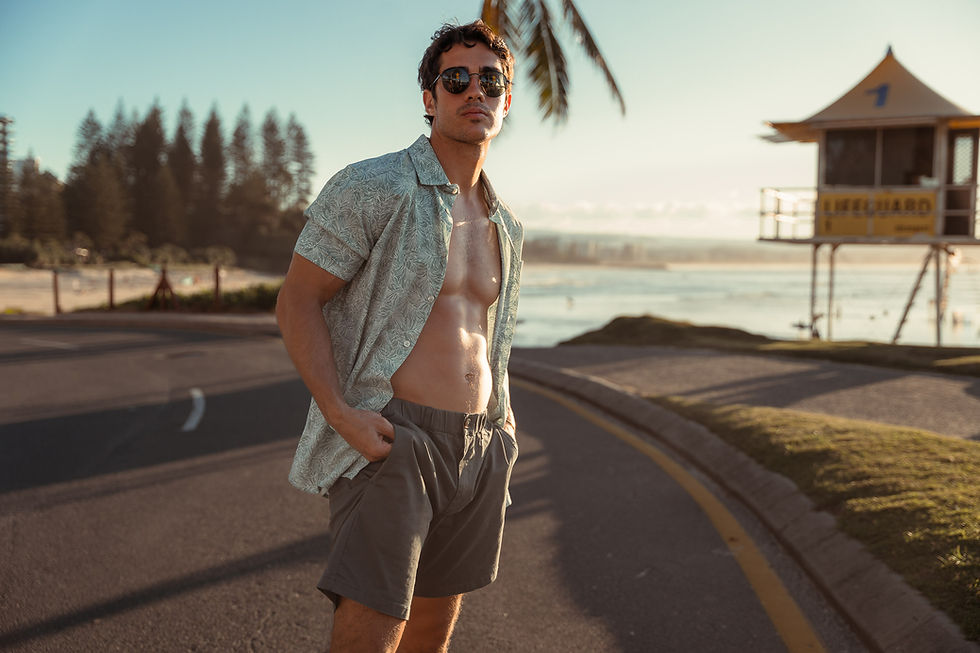 2025 Maamgic Male Swimwear Campaign shot by Velours Media on the Goldcoast at Coolangatta.