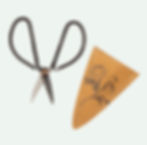 Close-up of floristry Scissors with pretty blade cover