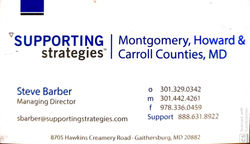 supporting strategies - sbarber biz card