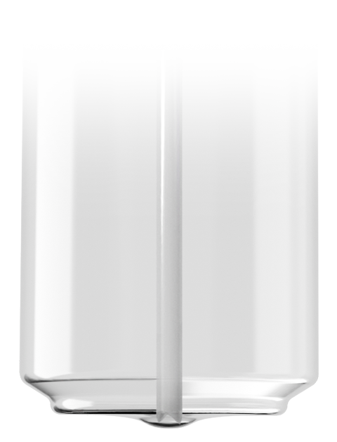Transparent liquid soap refill with central straw - recyclable container with sleek design for Relotion dispenser
