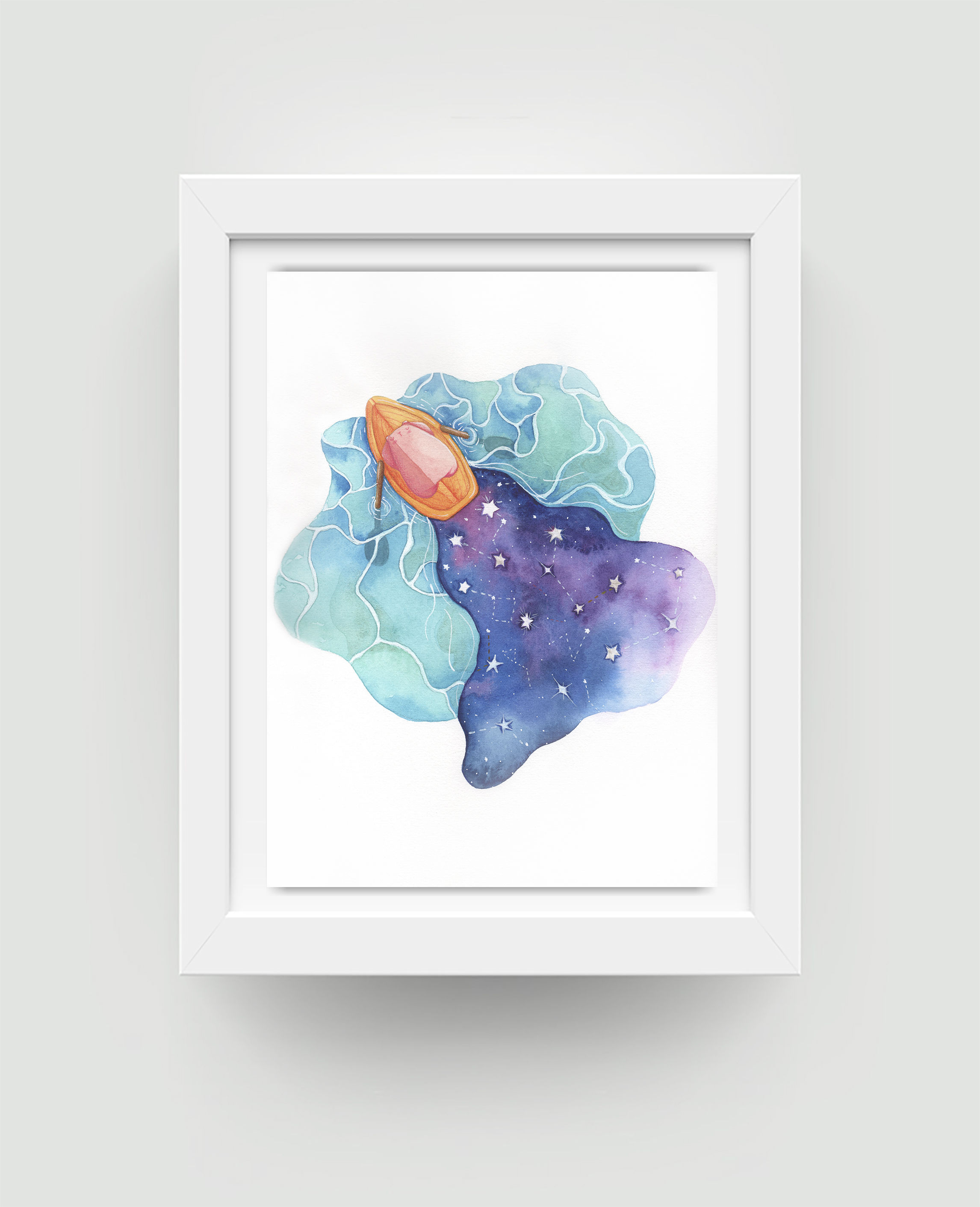 Acuarela Viaje a las constelaciones